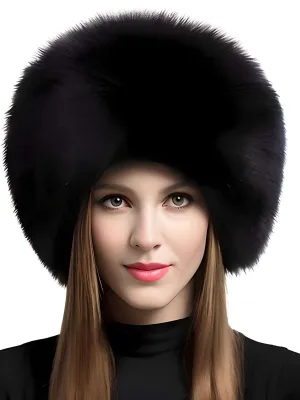 100% Natural Fox Fur Hat Women's Cap Thick Fur Cap Winter Warm Hat Female Fashion For Women Hat With Earmuffs Hat