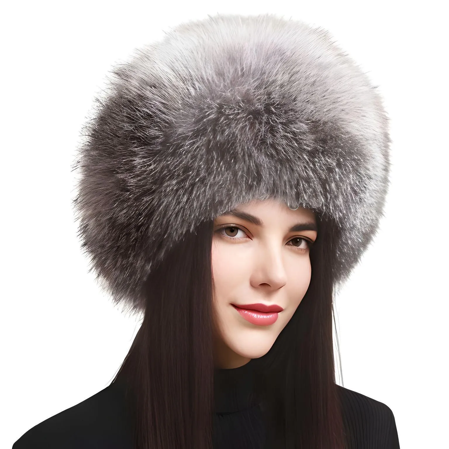 100% Natural Fox Fur Hat Women's Cap Thick Fur Cap Winter Warm Hat Female Fashion For Women Hat With Earmuffs Hat