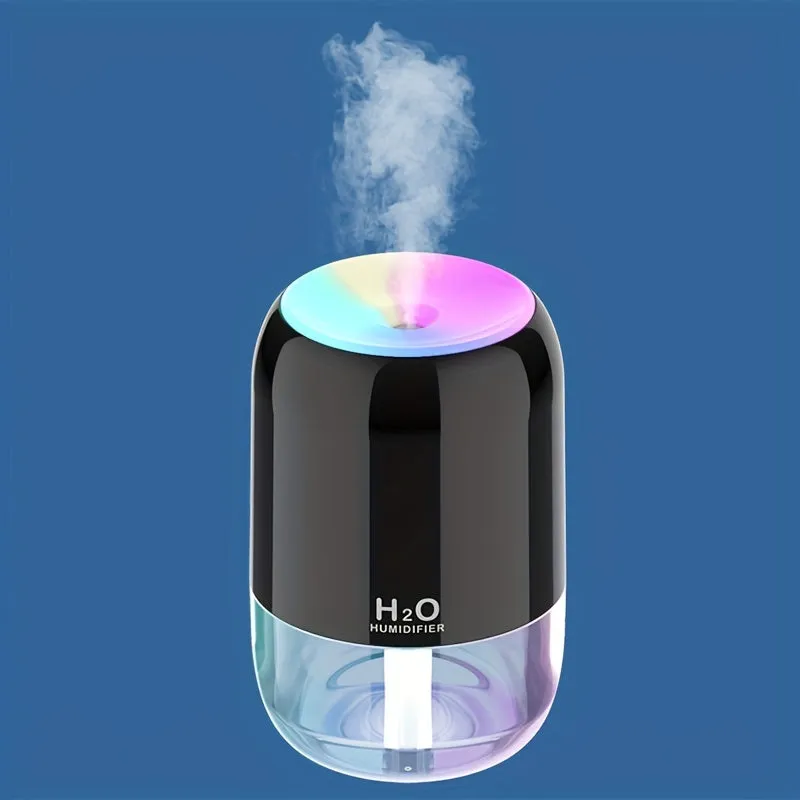 1pc USB Portable Mini Air Humidifier Colorful Humidifier Room Office Desktop Home Car Humidifier, Spray Mute Ultrasonic Scented Diffuser For Skin Moisturizing Hydrating, Car Bedroom Room Office Travel Home Use, Auto Shut Off 2 Spray Modes