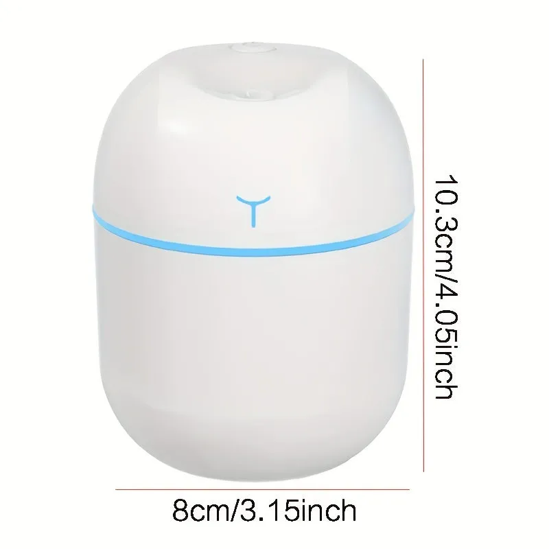 1pc USB Portable Mini Air Humidifier Colorful Humidifier Room Office Desktop Home Car Humidifier, Spray Mute Ultrasonic Scented Diffuser For Skin Moisturizing Hydrating, Car Bedroom Room Office Travel Home Use, Auto Shut Off 2 Spray Modes