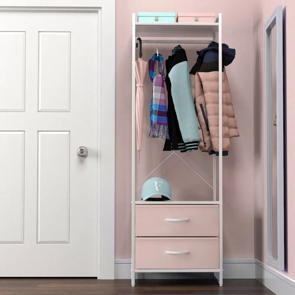 2 Drawer Clothing Rack Storage