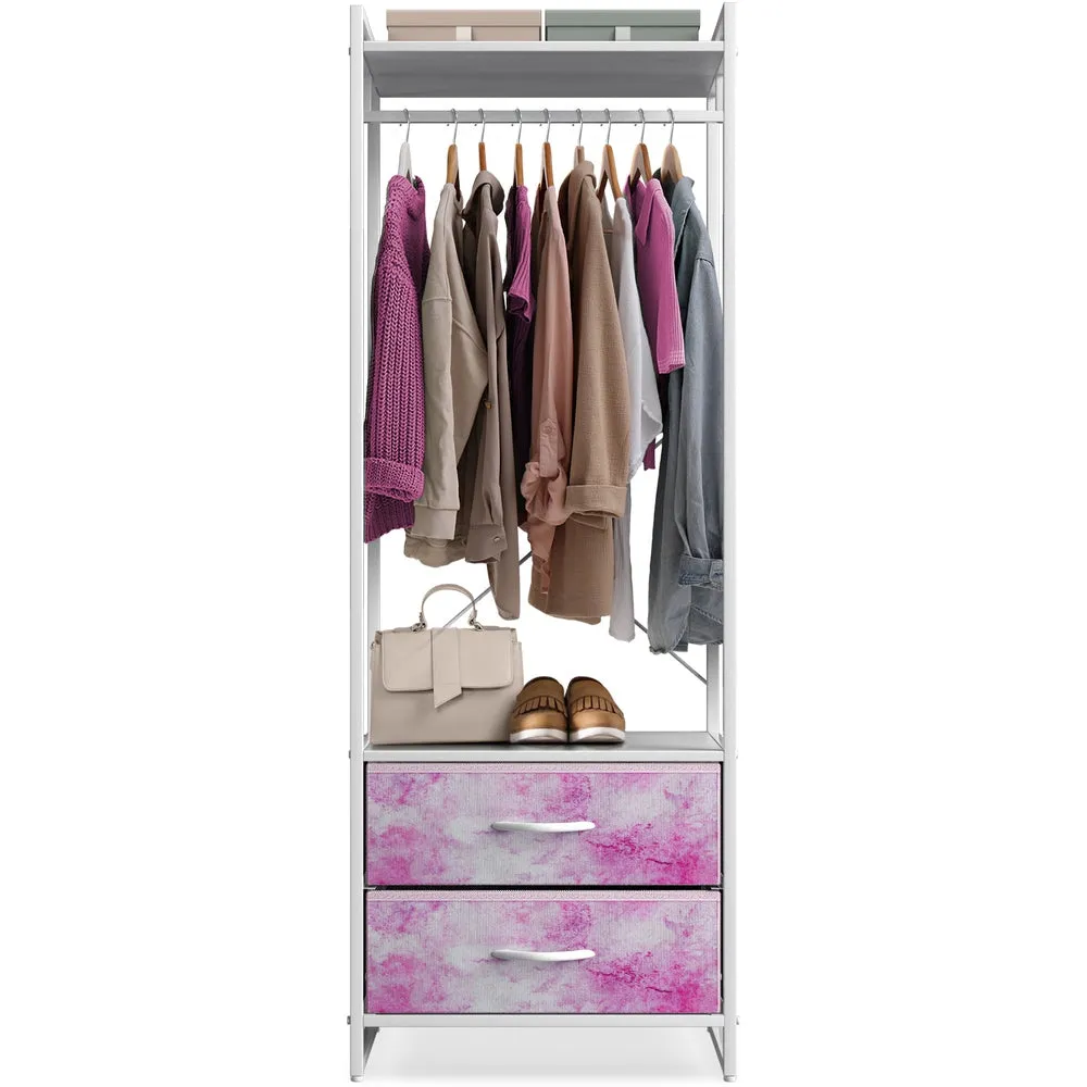 2 Drawer Clothing Rack Storage