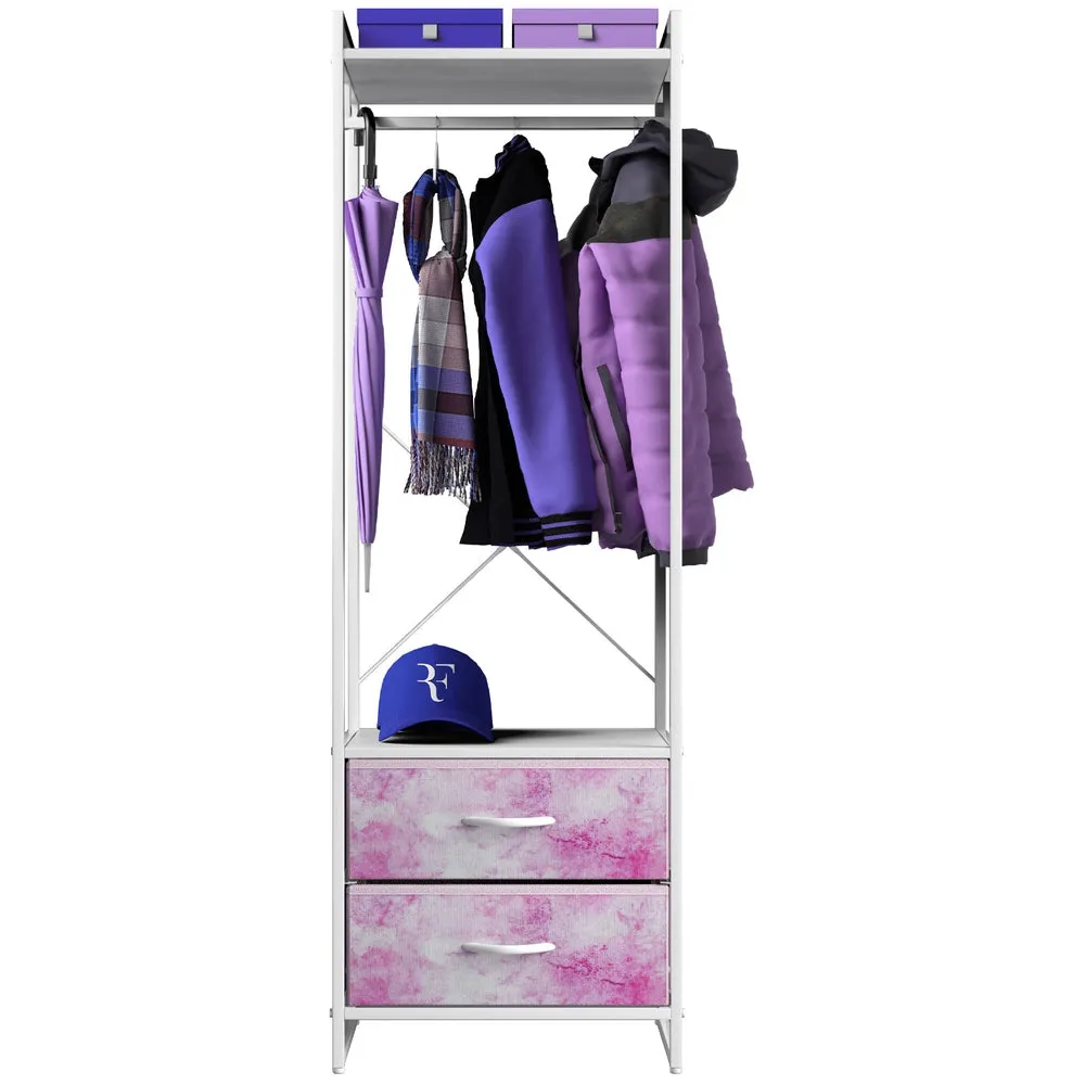 2 Drawer Clothing Rack Storage