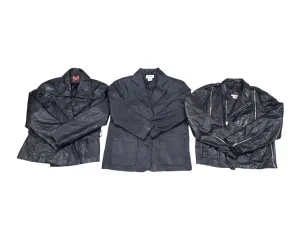 90s Leather Blazer Jackets Mix - 10 pcs - 16/10/24