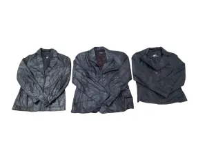 90s Leather Blazer Jackets Mix - 7 pcs - 8/10/24