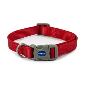 Ancol Viva Nylon Adjustable Collar Red 20-30cm Size 1-2