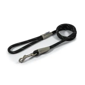 Ancol Viva Rope Lead Reflective Black 1.07mx10mm