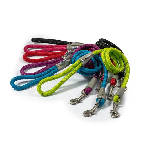 Ancol Viva Rope Lead Reflective Black 1.07mx10mm