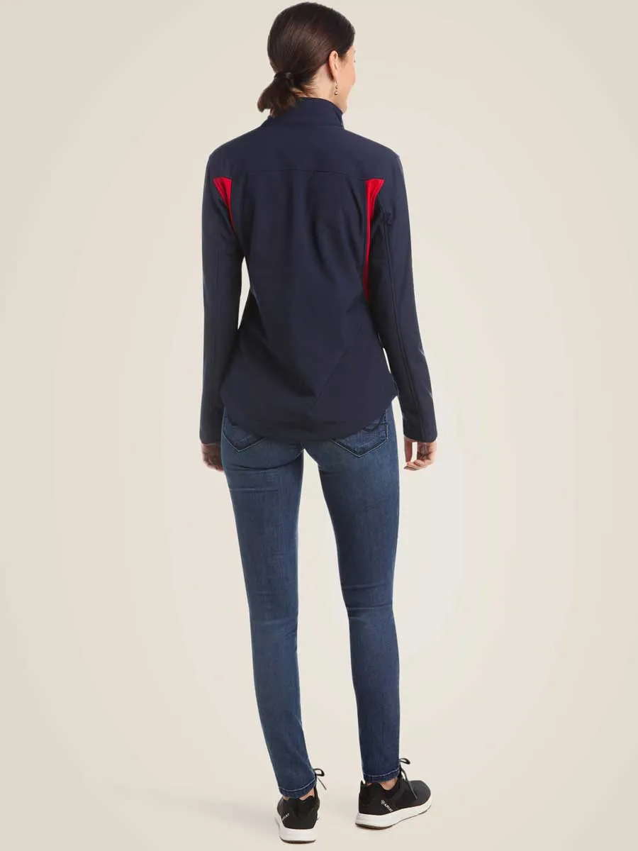 ARIAT New Team Softshell Jacket - Womens - Navy & Red