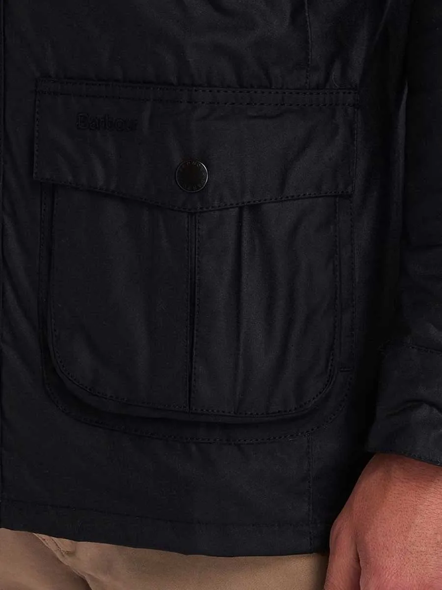 BARBOUR Corbridge Wax Jacket - Mens - Black