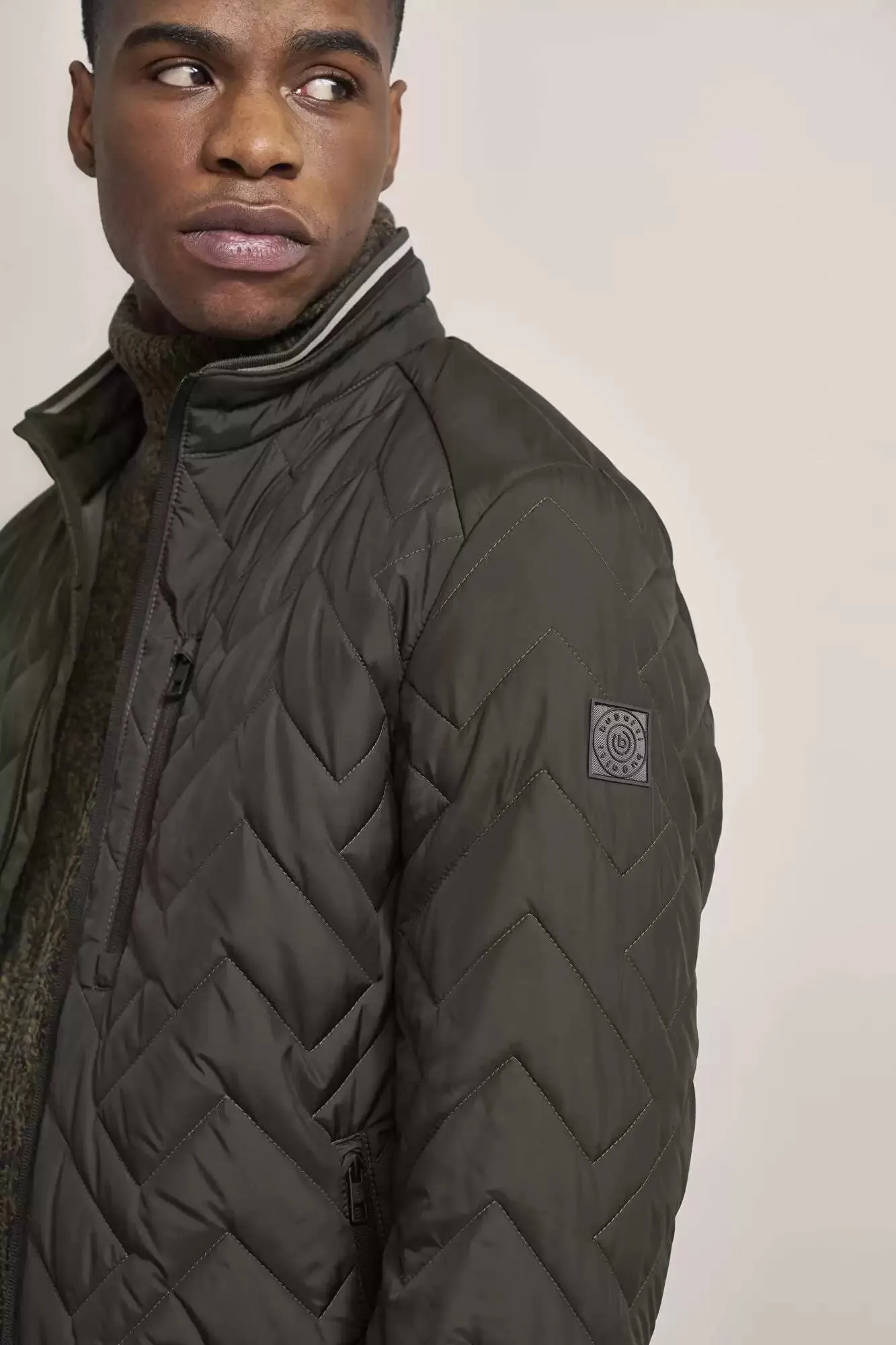 Bugatti - Bomber Quilted Jacket, Olive