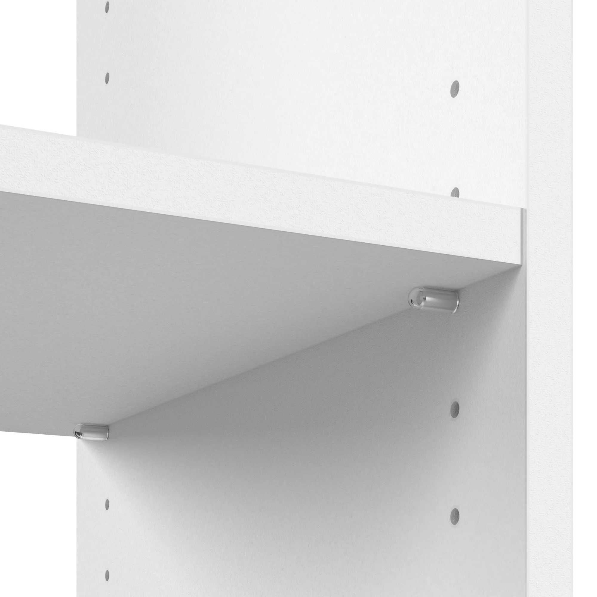 Carina 24W Closet Organizer with Clothing Rods in White