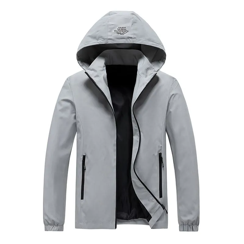 Casual Loose Fit Versatile Raincoat Hooded Jacket