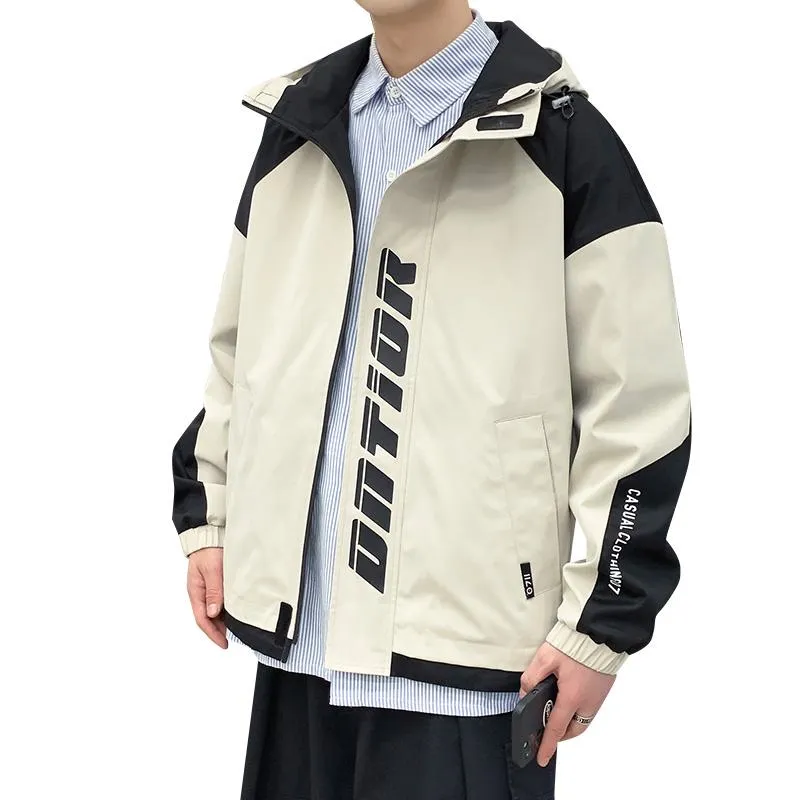 Casual Workwear Style Versatile Raincoat Hooded Jacket