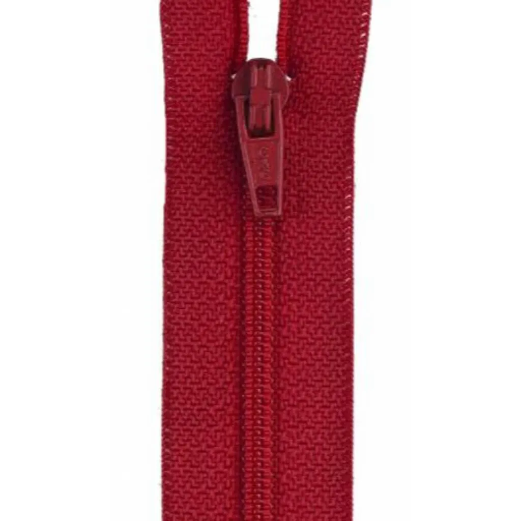 Coats All-Purpose Plastic Zipper 22in Red