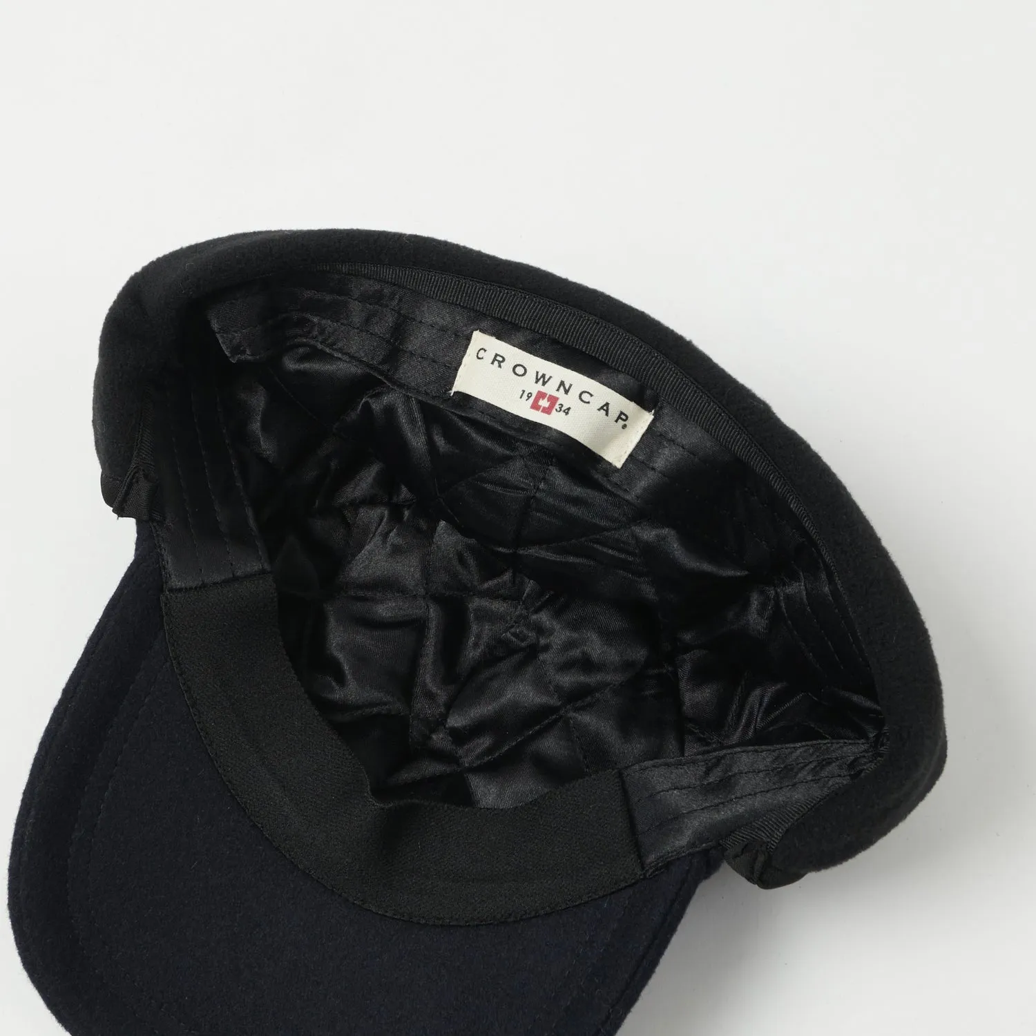 Crown Cap 6 Panel Melton Cap - Navy