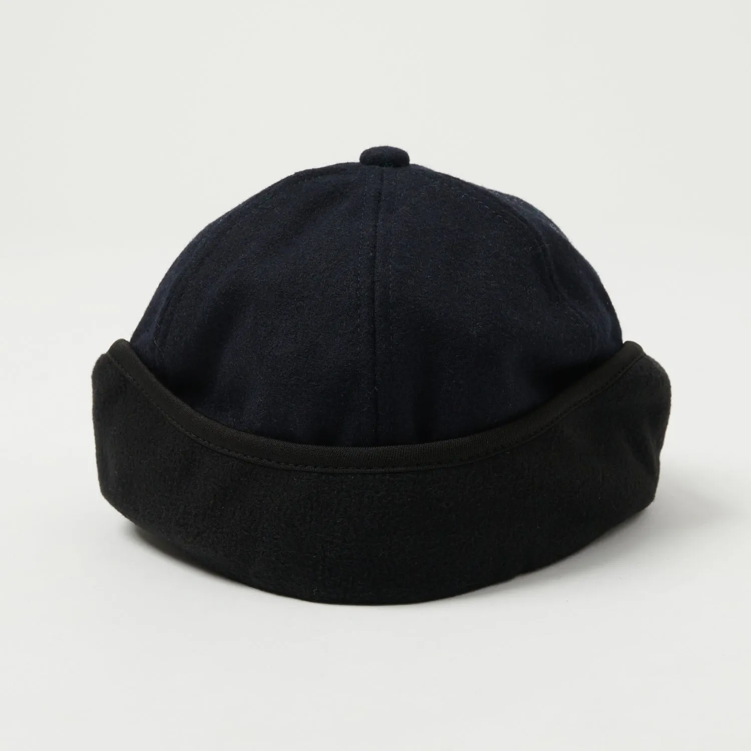 Crown Cap 6 Panel Melton Cap - Navy