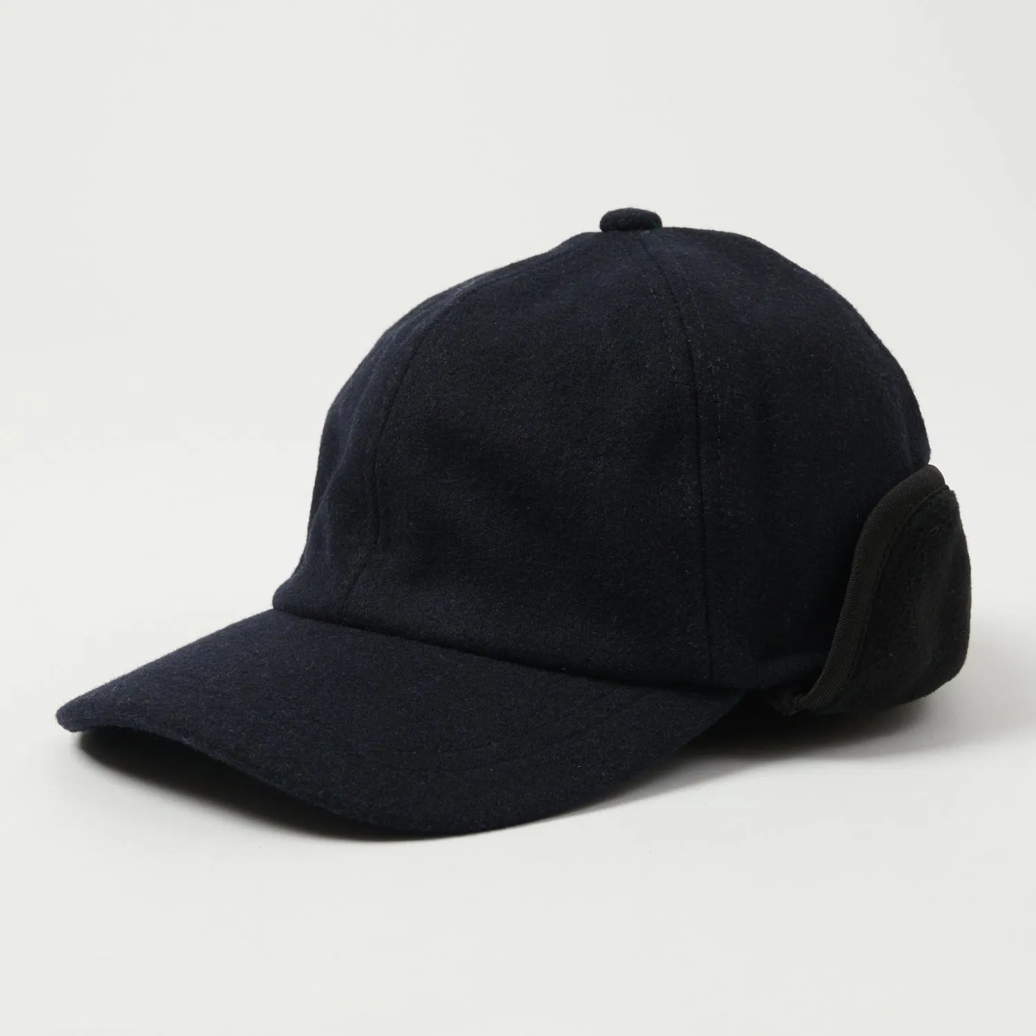 Crown Cap 6 Panel Melton Cap - Navy