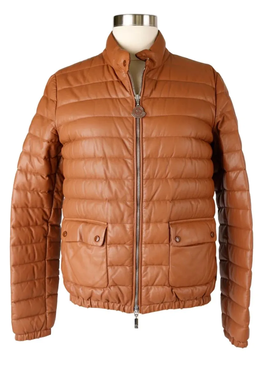 Delfi Leather Puffer Jacket