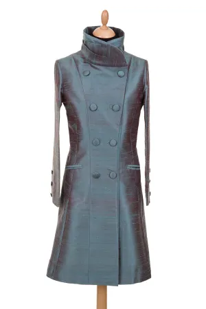 Delphine Coat in Smokey Blue