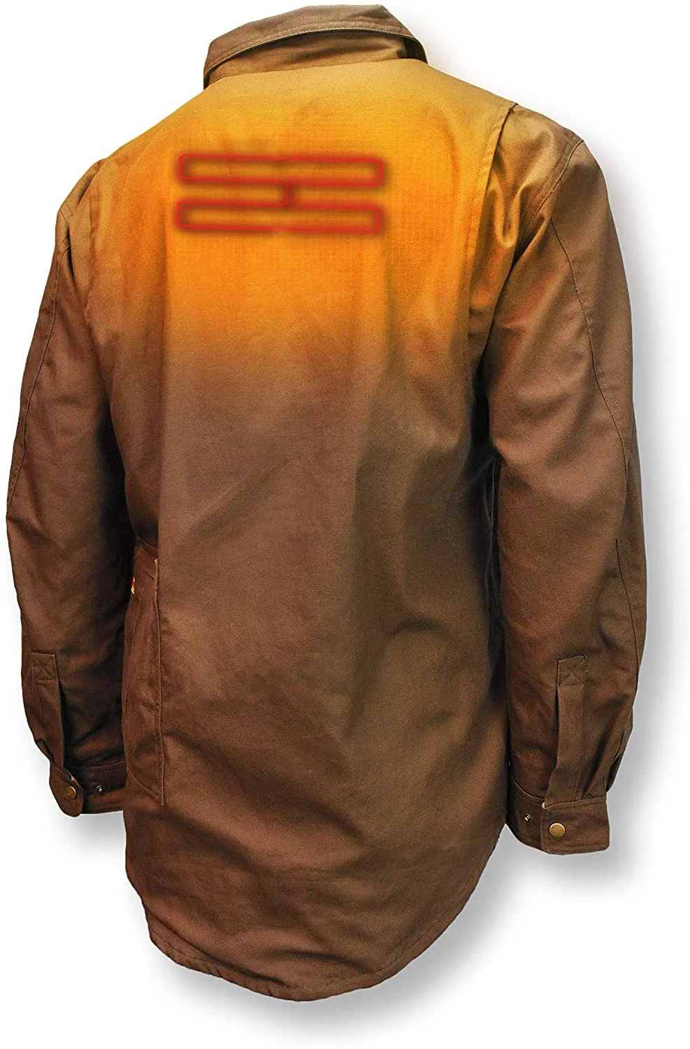 DeWalt DCHJ081TD1 Unisex Heated Heavy Duty Shirt Jacket Kit - Tobacco