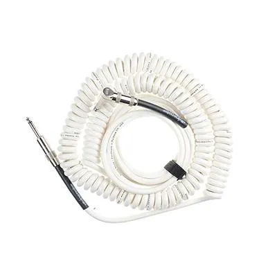 DIVINE NOISE Curly Cable - 30ft ST-RA - WHITE