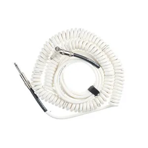 DIVINE NOISE Curly Cable - 30ft ST-RA - WHITE