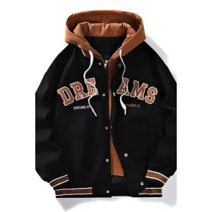 Embroidery 2 in 1 Versatile Hooded Jacket