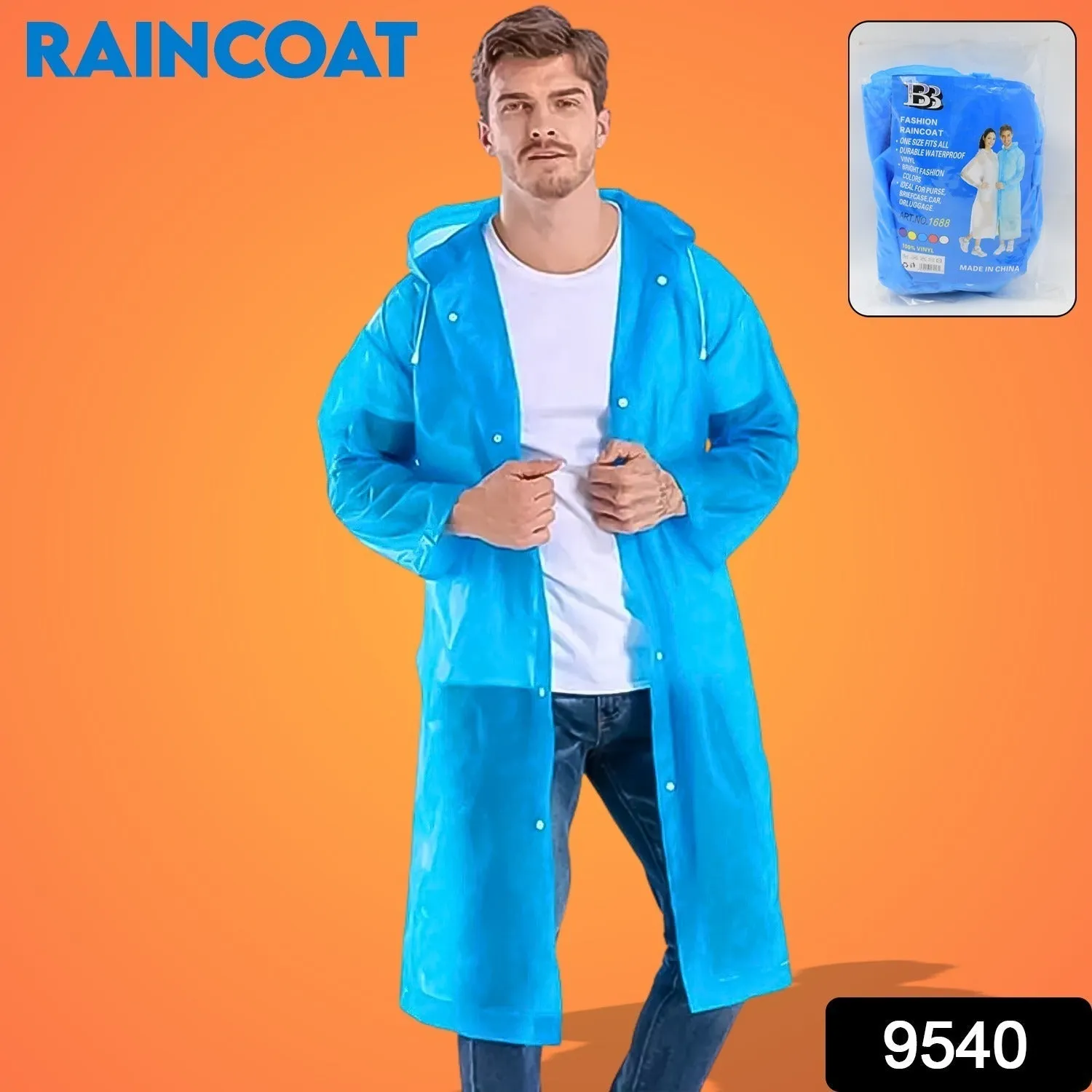 Fashion Portable Adult Rain Coat (1pc)