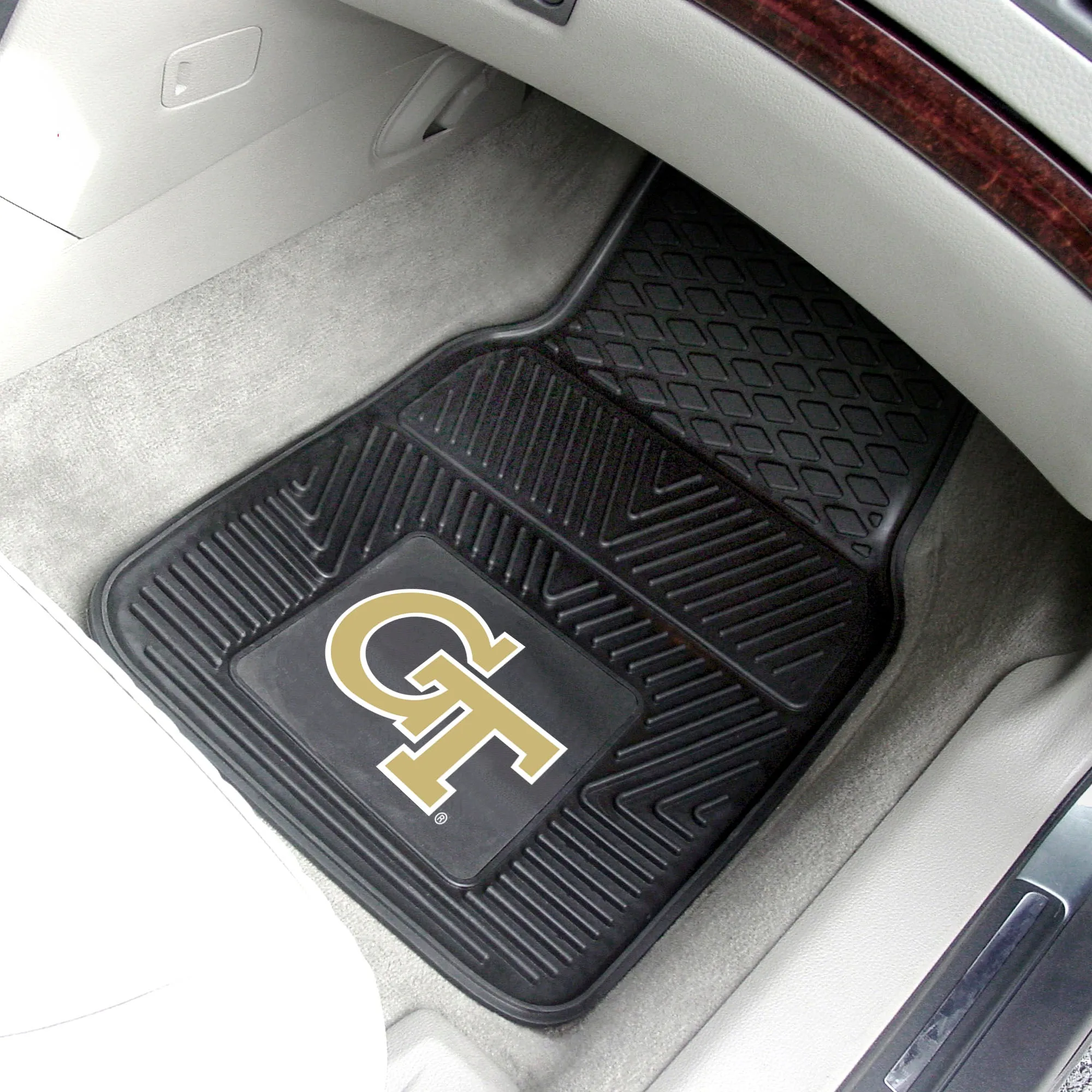 Georgia Tech Yellow Jackets Heavy Duty Car Mat Set - 2 Pieces