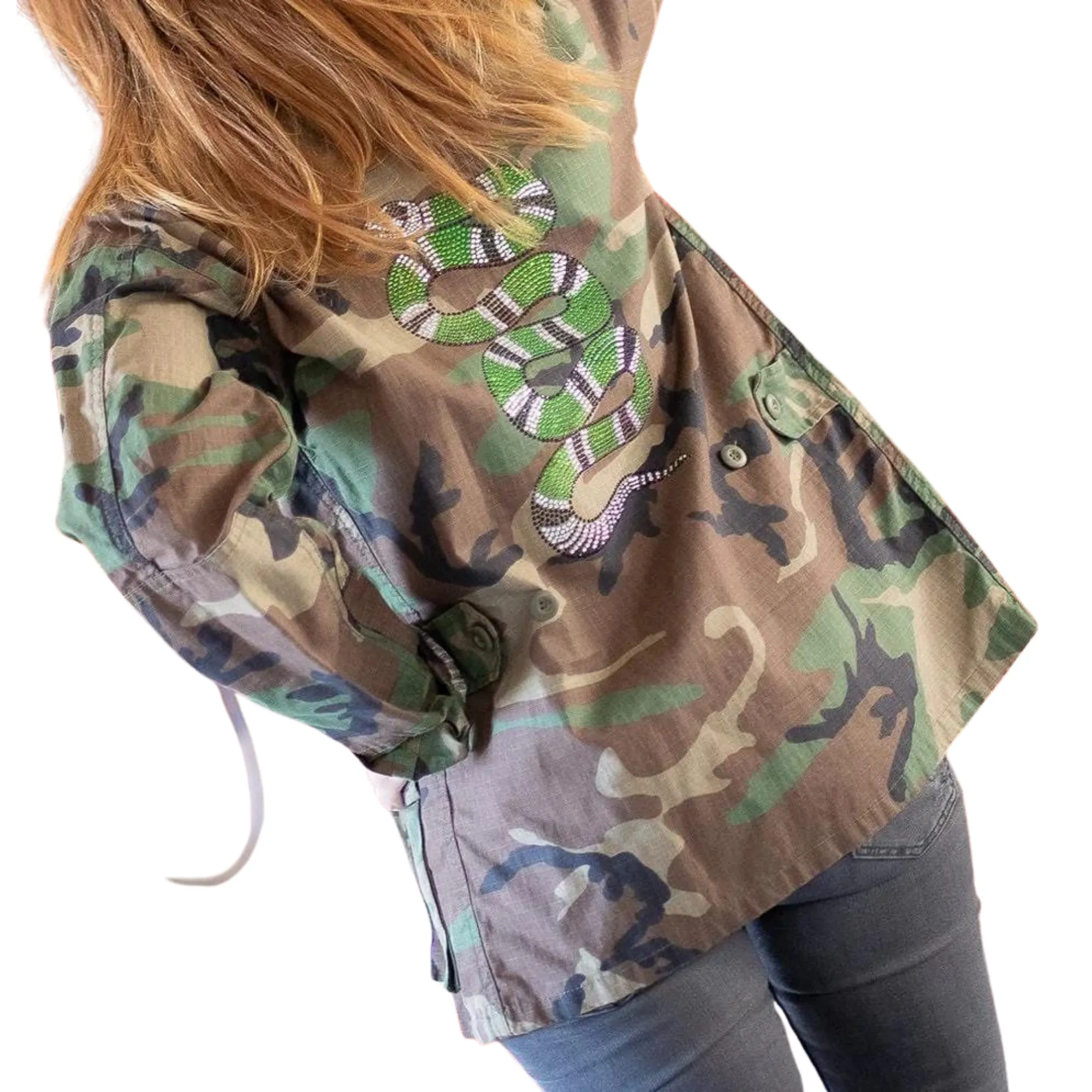 Green Snake Army Jacket