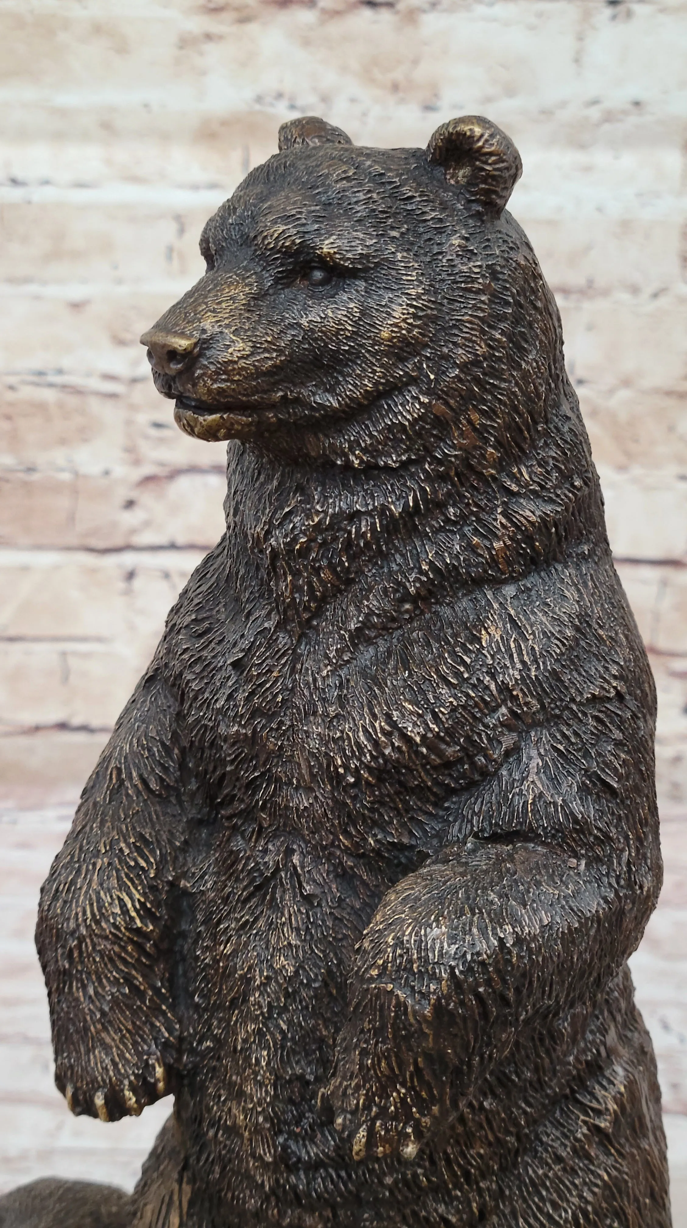 Handcrafted bronze sculpture SALE Deco Art Bear Vienna Tall * Hot Cast Figurine