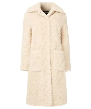 Joe Browns 14 Cream Cosy Up Furry Coat