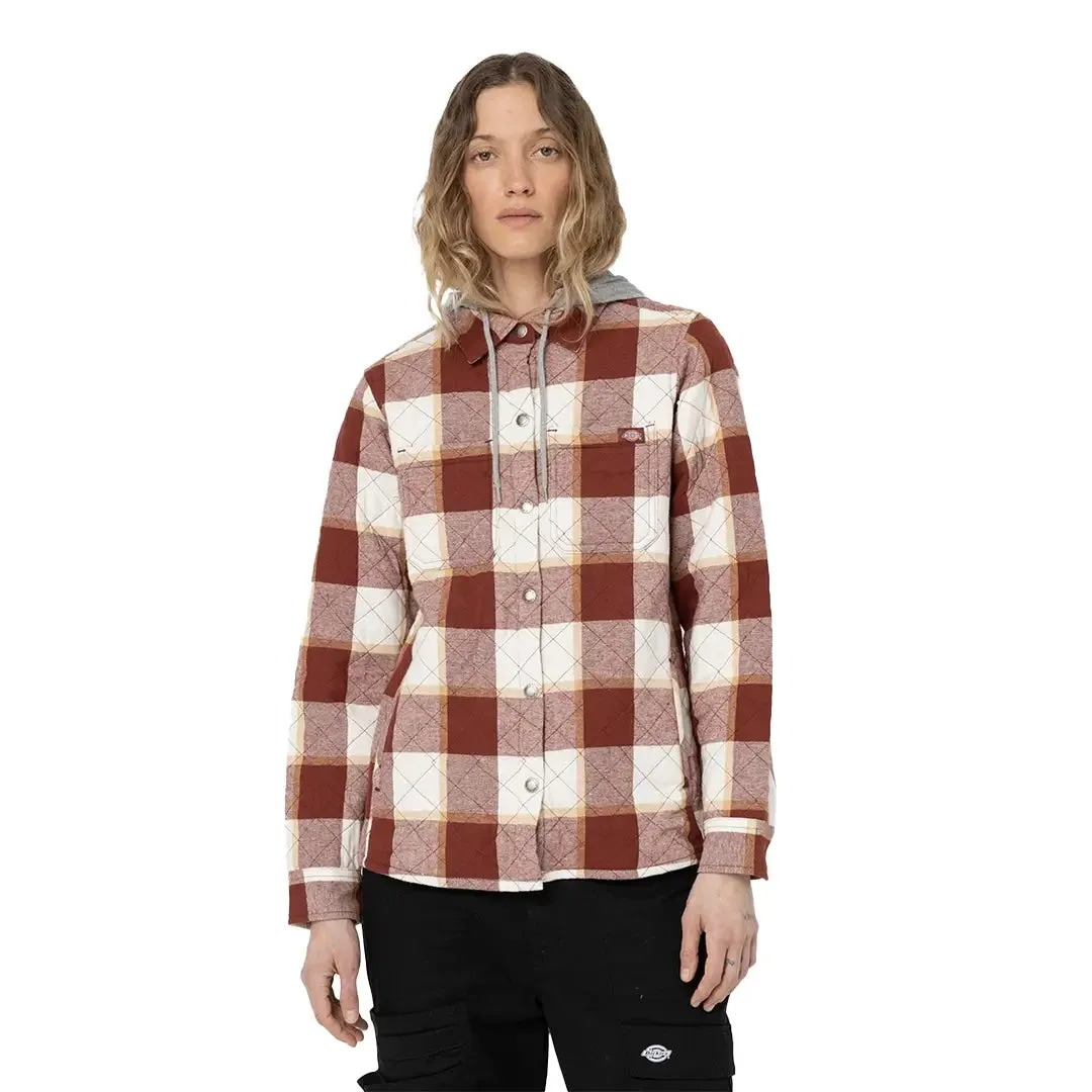 Ladies Flannel Shirt Jacket - Fired Brick by Dickies