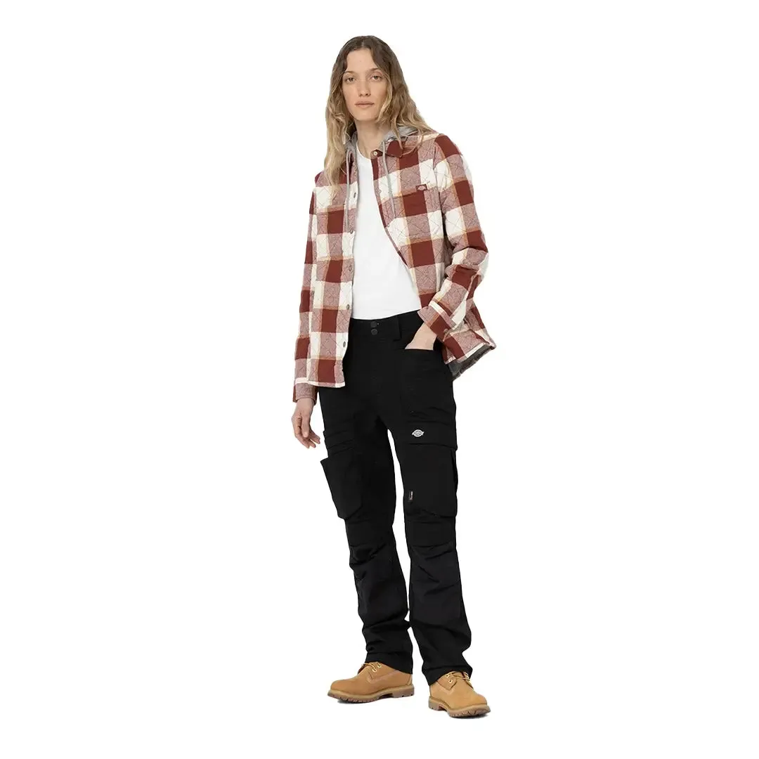 Ladies Flannel Shirt Jacket - Fired Brick by Dickies