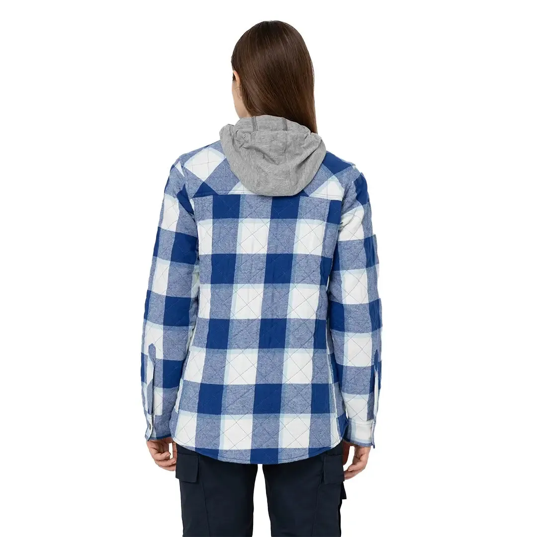 Ladies Flannel Shirt Jacket - Surf Blue by Dickies