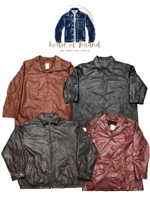 Leather  button and full zipper jackets