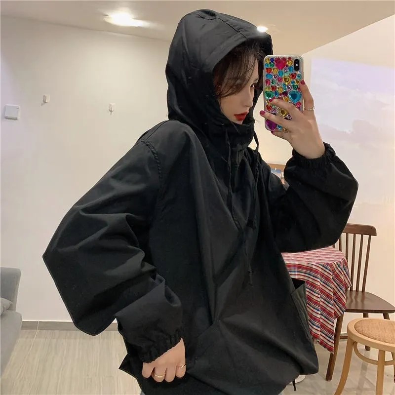 Loose Fit Hooded Trendy Versatile Anorak