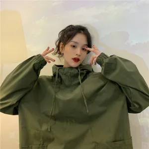 Loose Fit Hooded Trendy Versatile Anorak