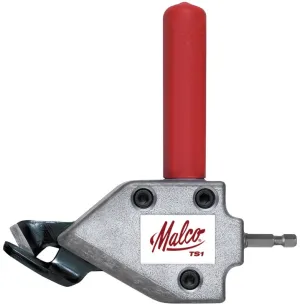 Malco TS1 Metal Cutting Attachment Shear, Steel, Galvanized, For: 1200 rpm 3/8 in Cordless or Corded Drill :EA: QUANTITY: 1