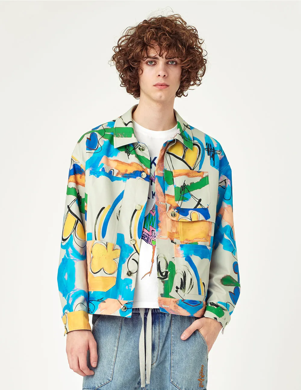 MARK FAST Men Printed Patch Pocket Jacket