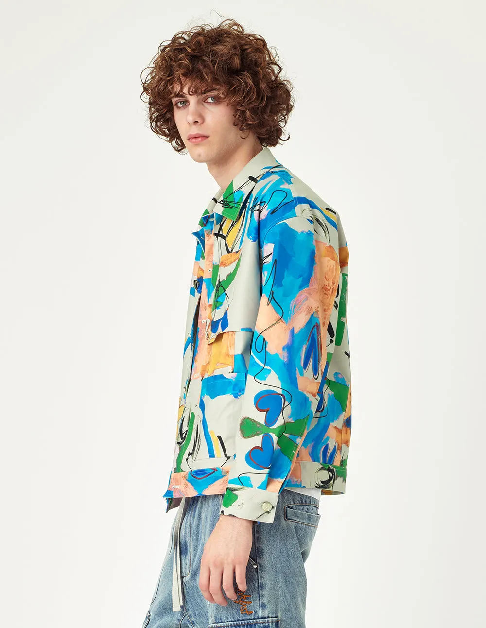 MARK FAST Men Printed Patch Pocket Jacket