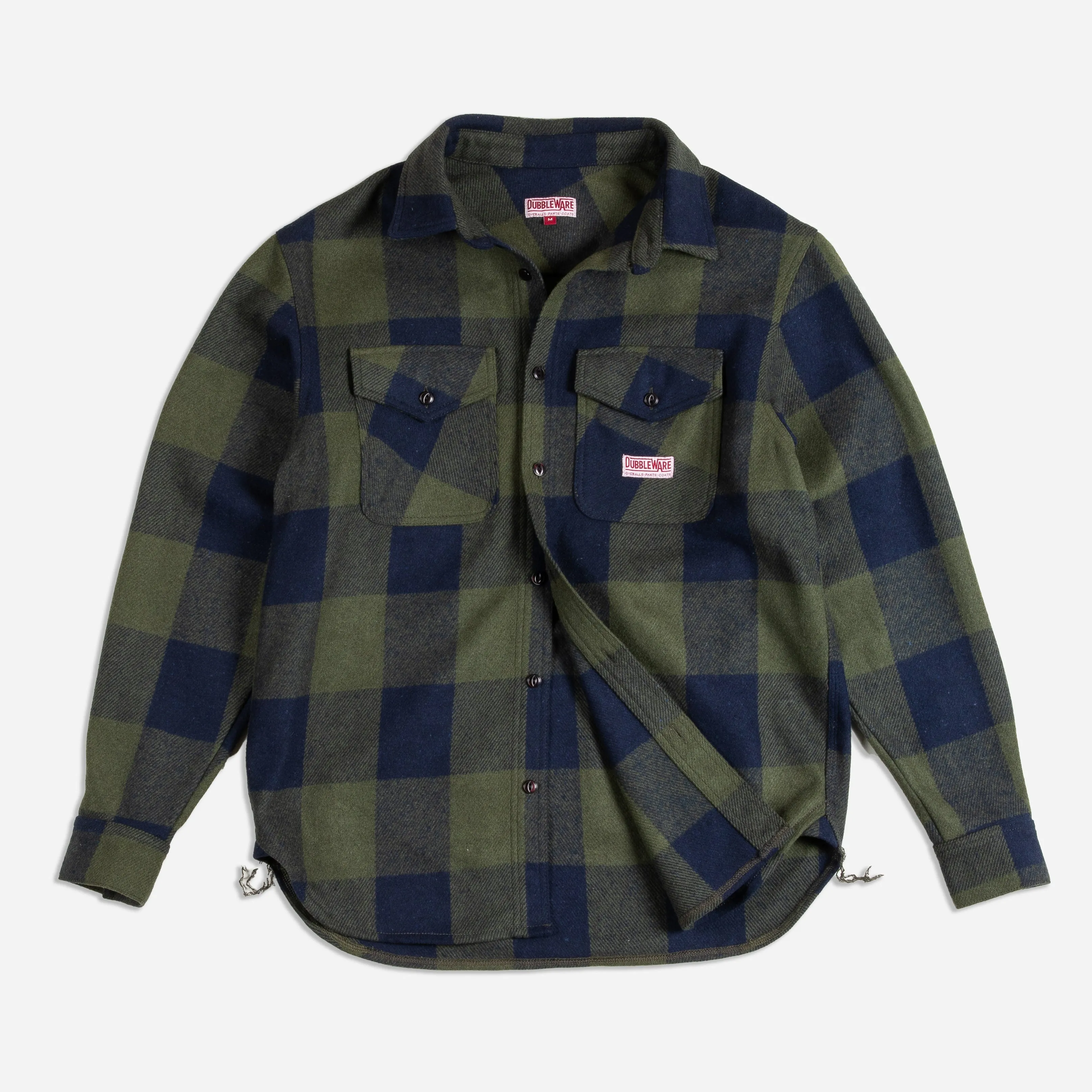 MEDFORD CHECKED WORK SHIRT - OLIVE / BLACK