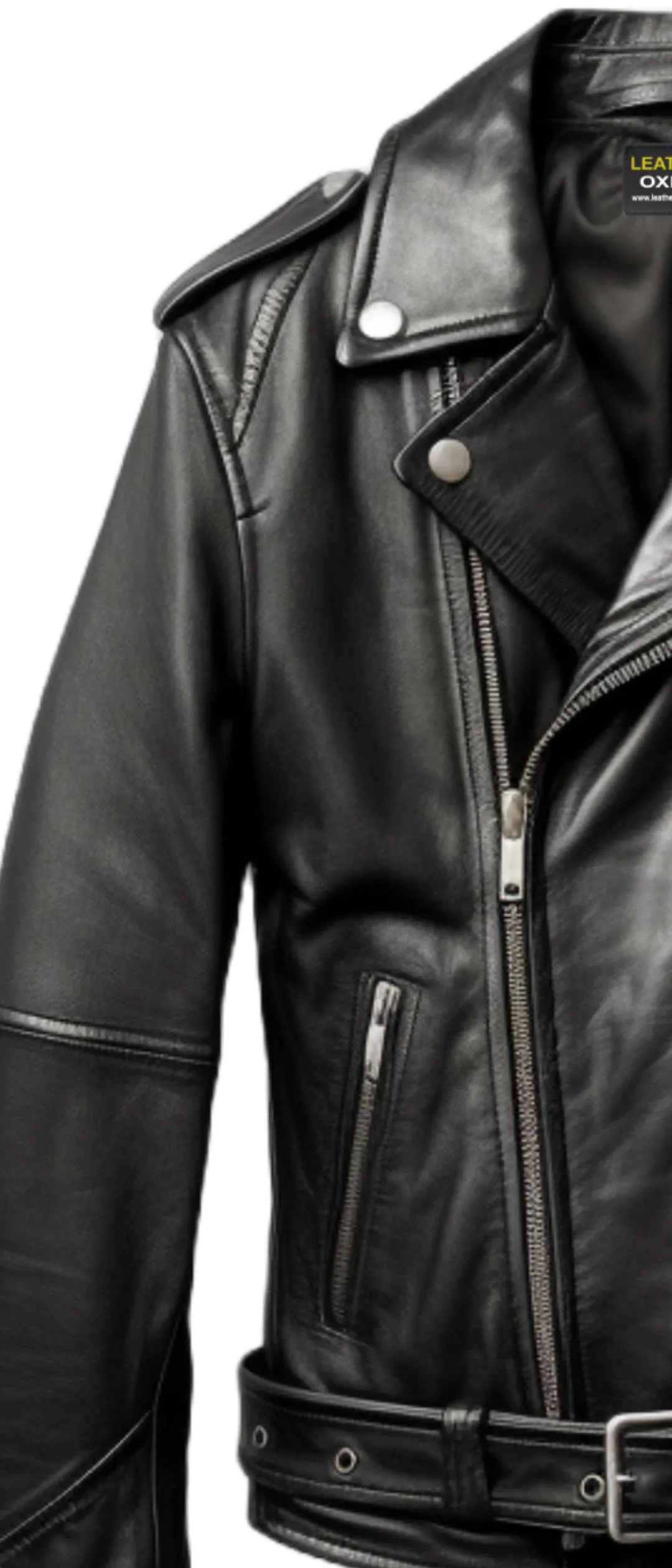 Men Black Leather Biker Jacket - Biker Leather Jacket