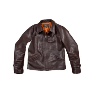 Men's 1940s  Vintage Leather Jacket Brown