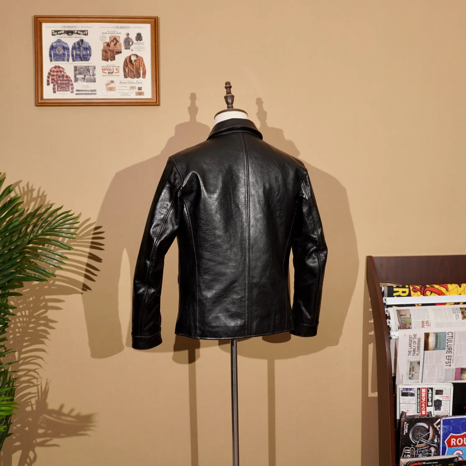 Men's Black Brakeman Leather Coat