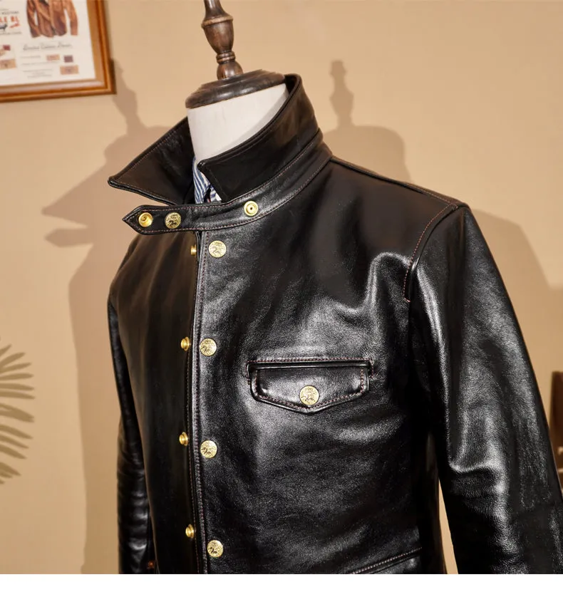 Men's Black Brakeman Leather Coat