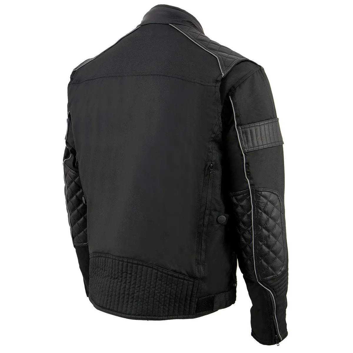 Milwaukee Leather MPM1735 Men's Black Textile Scooter Jacket with