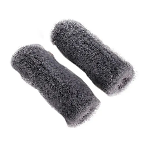 Mink fur half-finger gloves warm fur winter ladies cute all-match fingerless wristbands