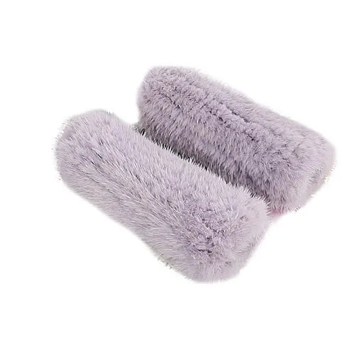 Mink fur half-finger gloves warm fur winter ladies cute all-match fingerless wristbands